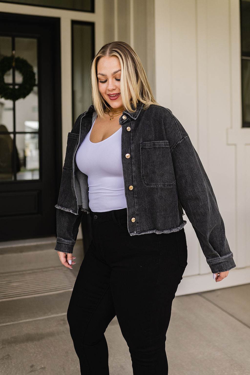 TTYL Jacket In Black Denim