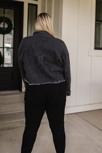 TTYL Jacket In Black Denim