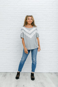 Break Away Top In Gray