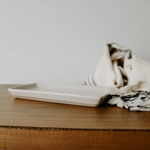 PREORDER: Stoneware Tray in Cream Speckled