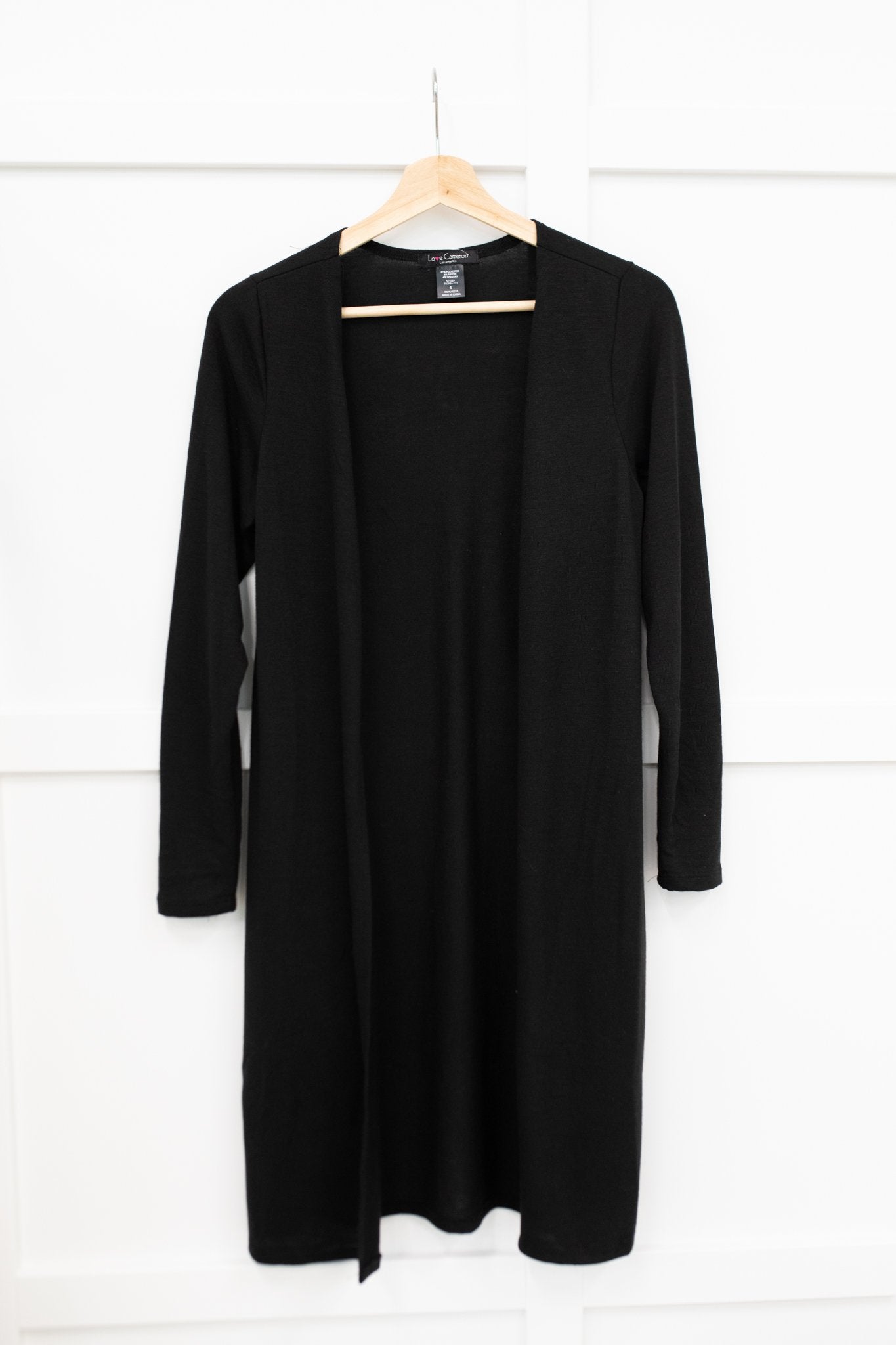 DOORBUSTER Alexis Lightweight Long Knit Cardigan in Black