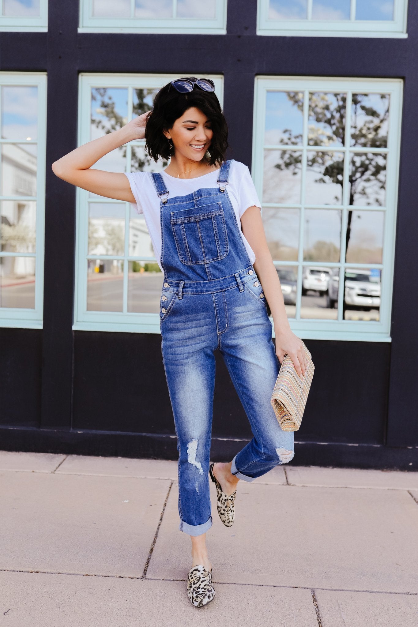 Under Siege Overalls In Medium Wash