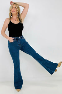 Judy Blue High Waist Cool Denim "Control Top" Flare Jeans