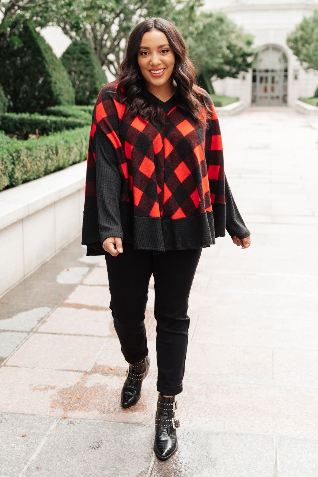 Warm Me Up Buffalo Plaid Top