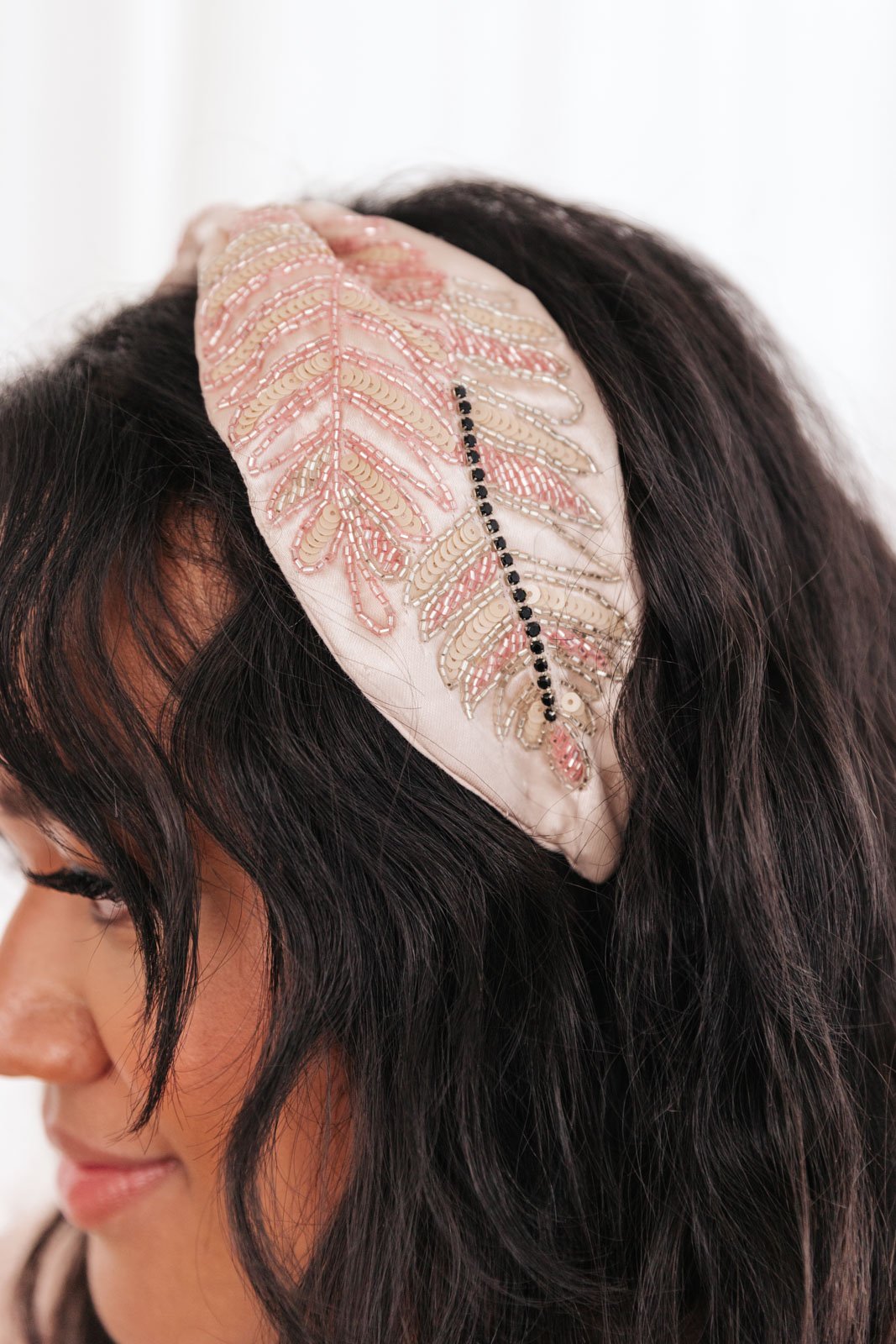 Wilhelmina Beaded Silk Headband