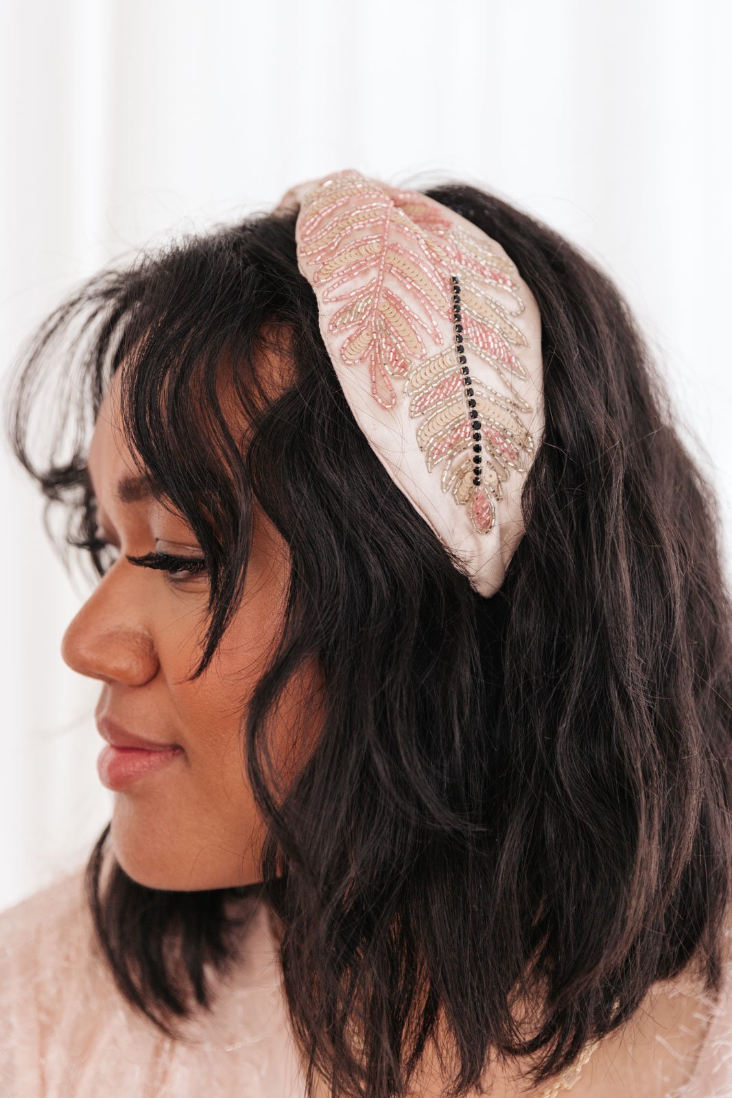 Wilhelmina Beaded Silk Headband