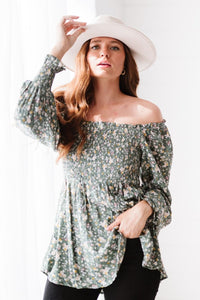 Allison Floral Smocked Blouse