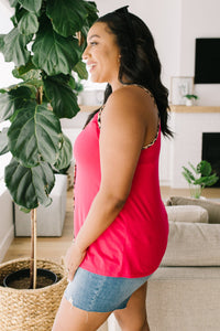 Just A Little Wild Camisole In Hot Pink