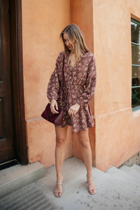 Soft Blossom Dress in Brown