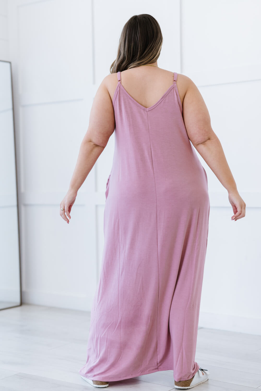 Zenana Beach Vibes Full Size Cami Maxi Dress in Light Rose