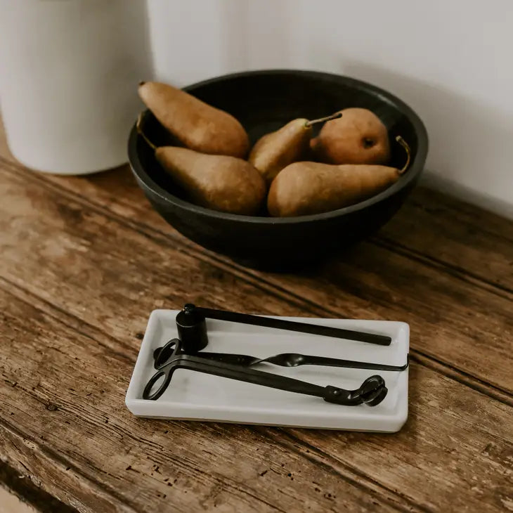 PREORDER: Stoneware Tray in Glossy White