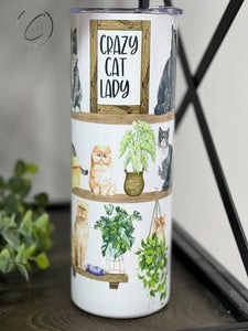 PREORDER: Crazy Cat Lady 20oz Skinny Tumbler