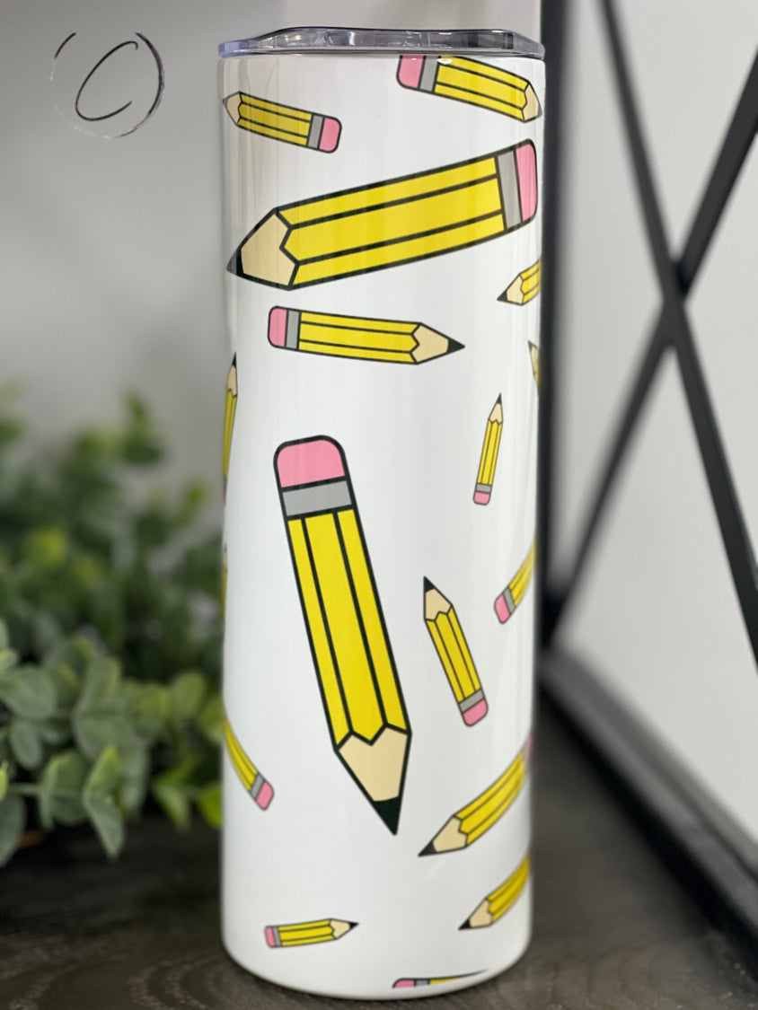 PREORDER: Pencils 20oz Skinny Tumbler