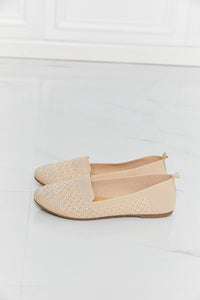 Forever Link Rhinestone Flats in Beige