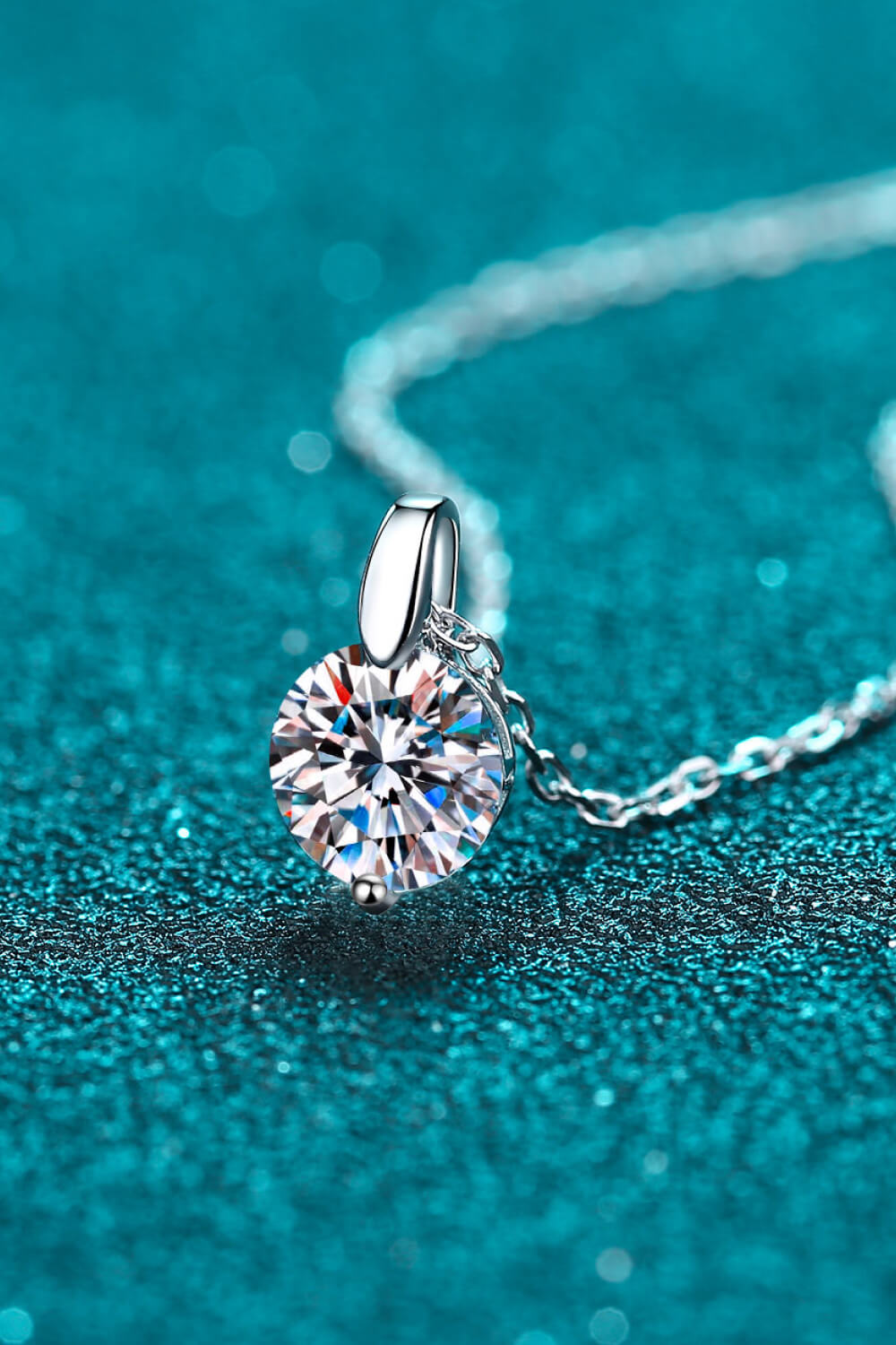 2 Carat Moissanite Solitaire Necklace