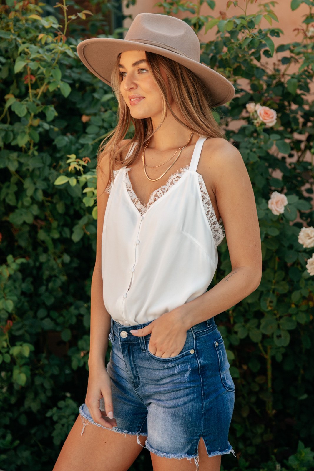 Lace Bonbon Bodysuit in White