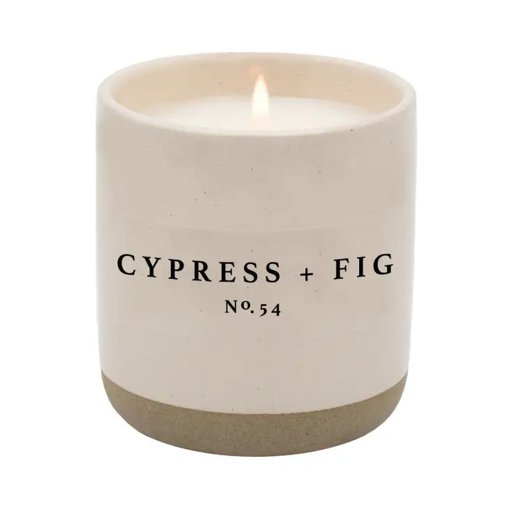 PREORDER: Cream Stoneware Soy Candles in Various Scents