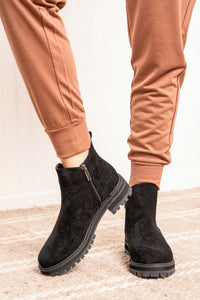 Weeboo Faux Suede Elastic Sided Chelsea Boots