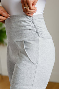 PREORDER: Haley Ruched Waist Legging in Grey