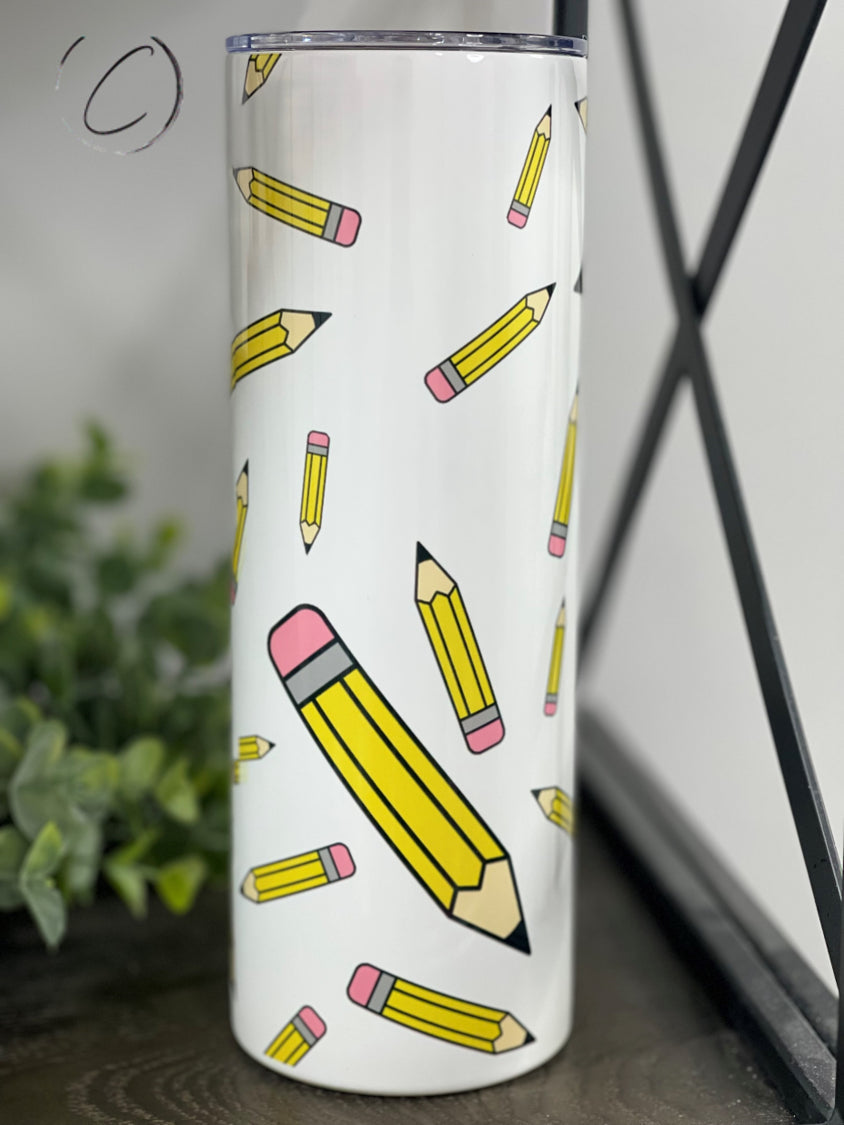 PREORDER: Pencils 20oz Skinny Tumbler