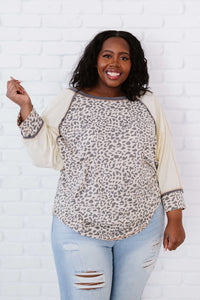 Katelynn Leopard Baseball Tee