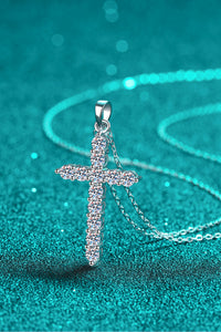 Cross Moissanite Necklace 3.6 carats