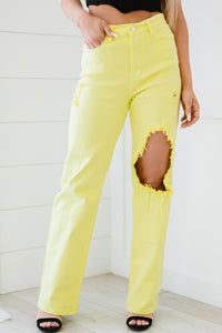 Vibrant Kami Destroyed Wide Leg Jeans