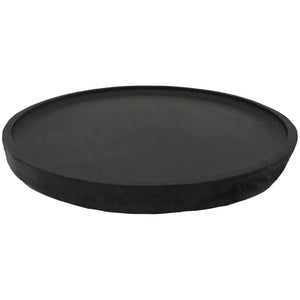 PREORDER: Large Round Wood Tray Black