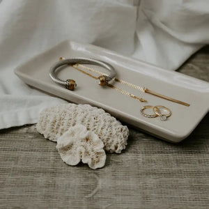 PREORDER: Stoneware Tray in Cream Speckled