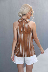 Polka Dot Grecian Neck Tank(allow 2 weeks for delivery)