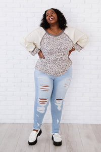 Katelynn Leopard Baseball Tee