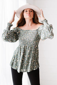 Allison Floral Smocked Blouse