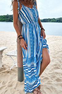 Majorca Mixed Print Tie-Shoulder Maxi Dress **WORTH THE WAIT**