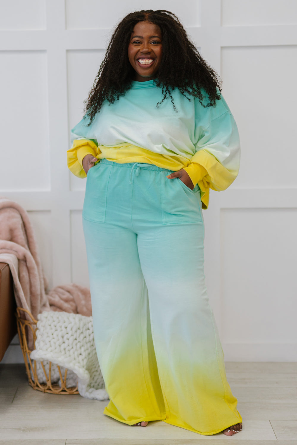 St. Thomas Ombre Wide Leg Sweat Pants