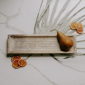 PREORDER: Rectangular Wood Decorative Tray Rustic