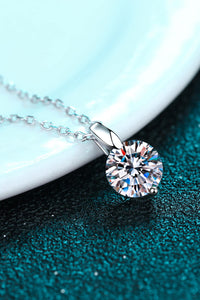 2 Carat Moissanite Solitaire Necklace