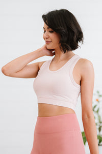 HYFVE Simplest of Things Cropped Tank in Pastel Pink