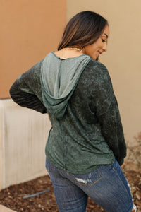 A Cozy Hooded Top in Hunter Green