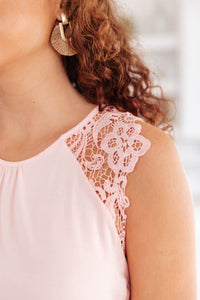 A Little Goes A Long Way Top In Blush