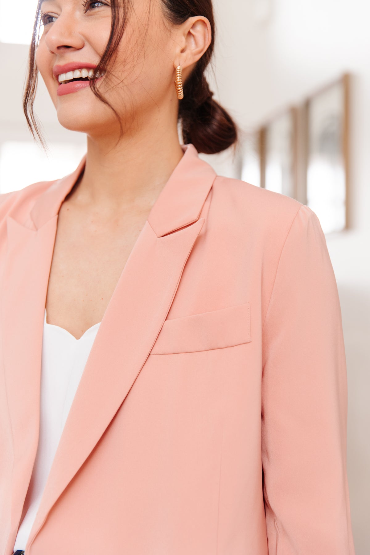 Abby Blazer in Peach