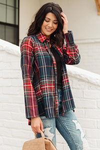 Alana Plaid Button Down Top