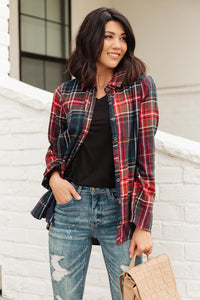 Alana Plaid Button Down Top