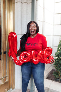 Amour Tee in Cherry Red