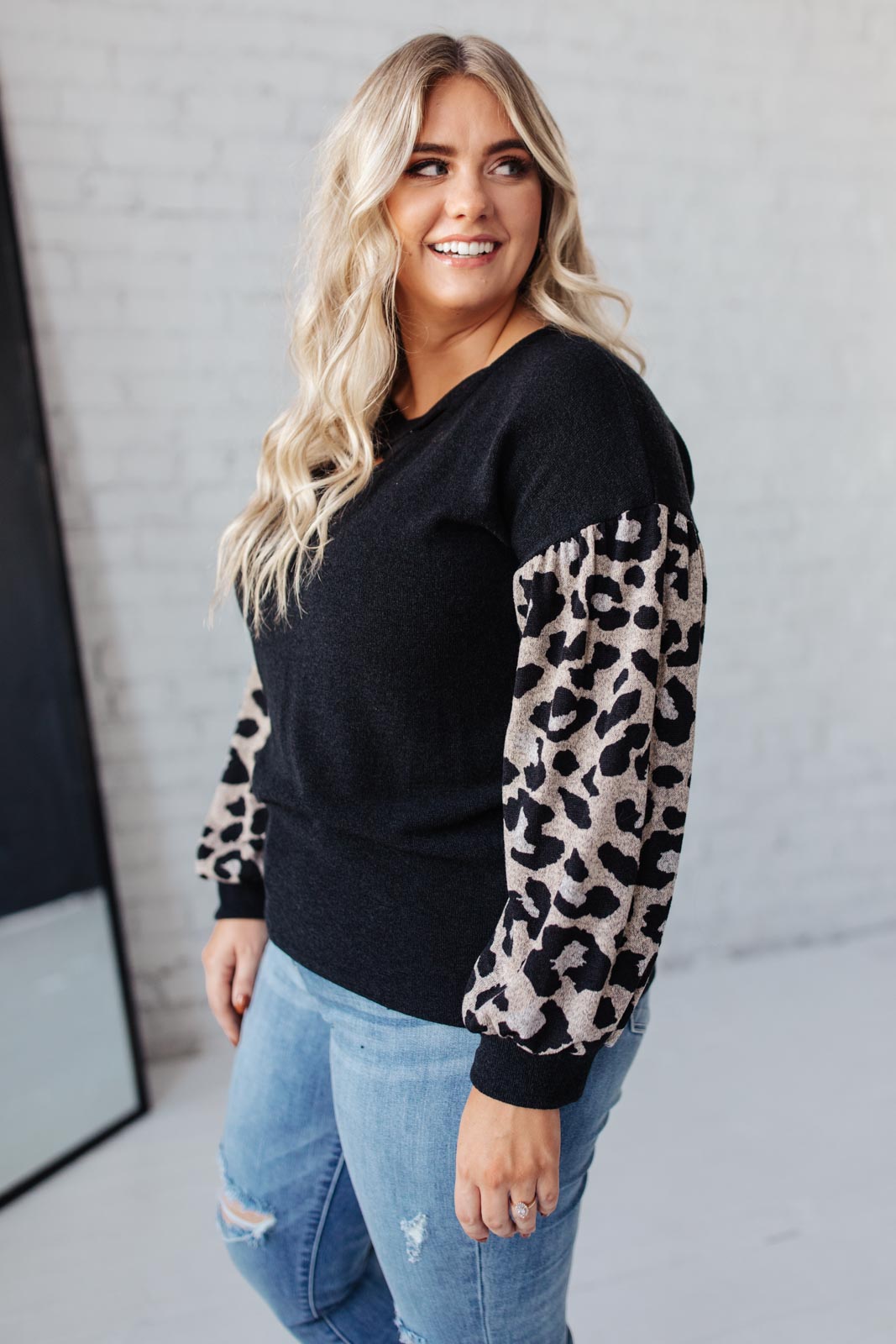 Animal Print Criss Cross Top