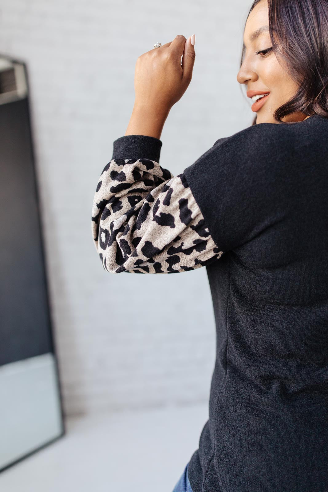 Animal Print Criss Cross Top