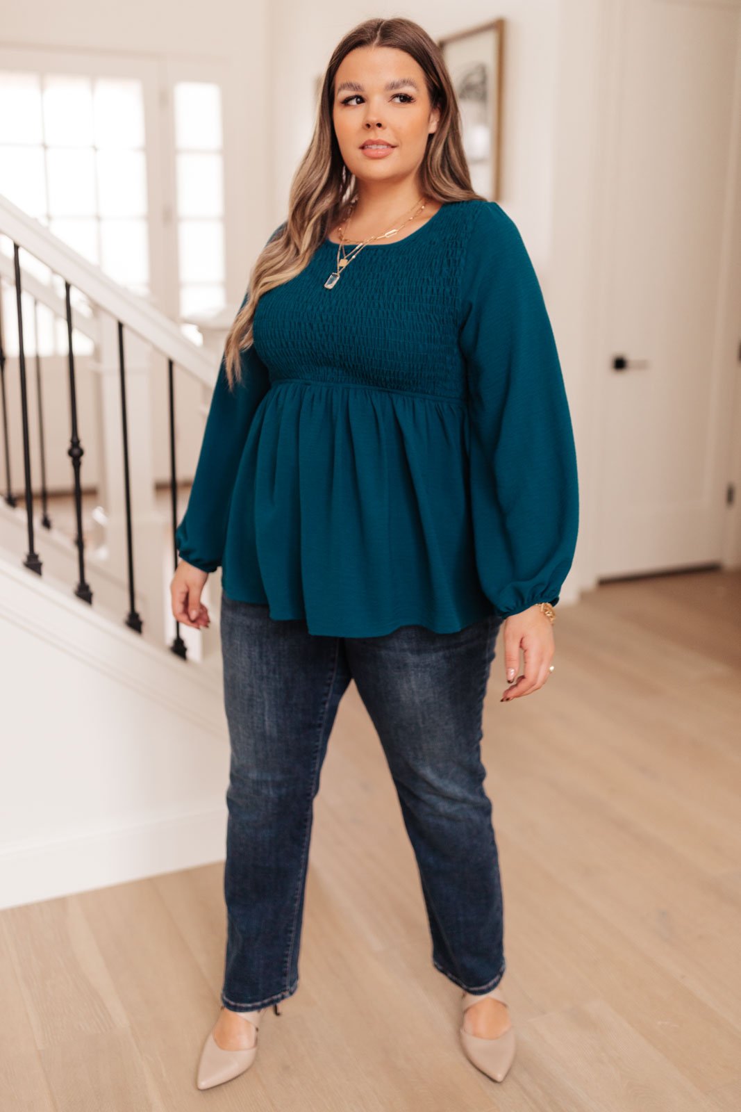 Annalise Top In Deep Teal