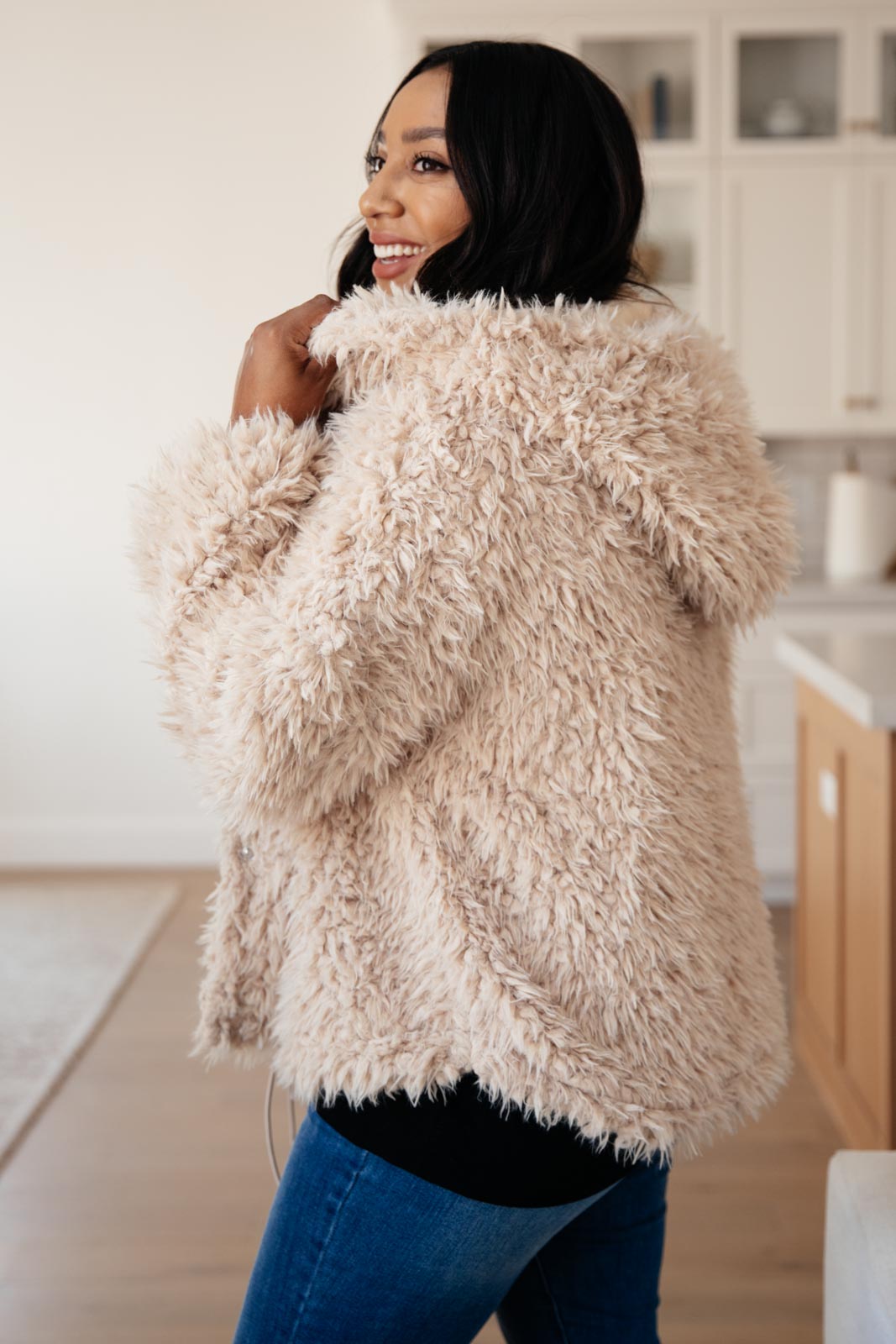 Annika Plush Faux Fur Jacket