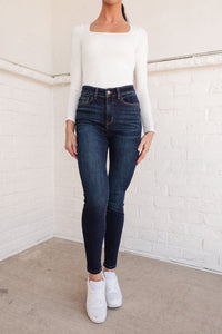 Around the Clock Hi-Waist Skinny Jeans