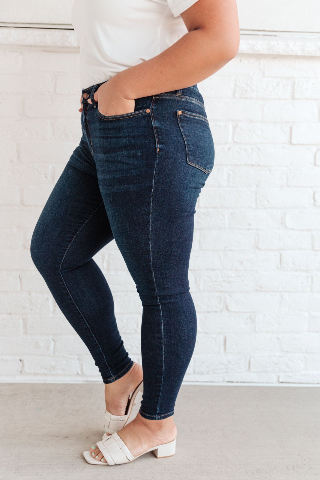 Around the Clock Hi-Waist Skinny Jeans