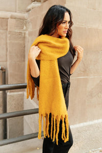 Artisan Fringe Scarf in Saffron